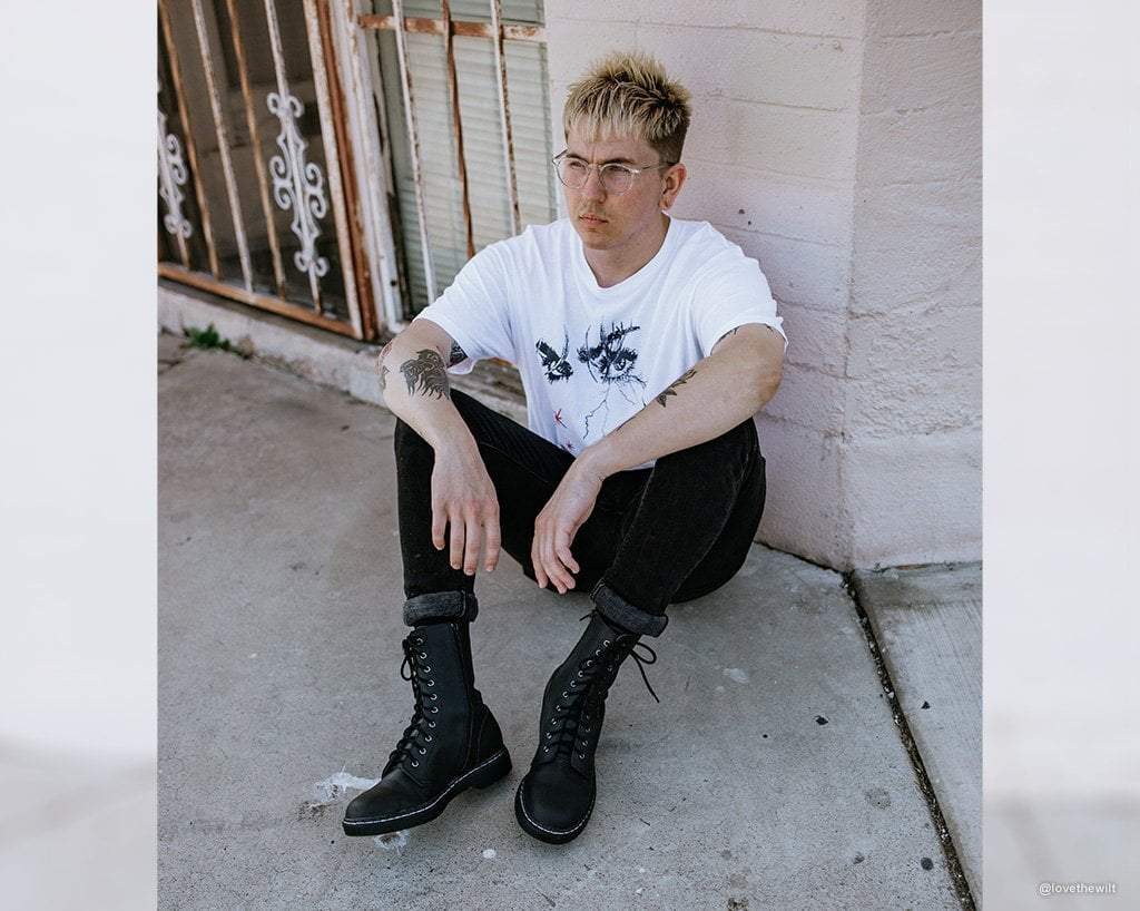 A9647 Black 10-Eye Gibson Boot - T.U.K. Shoes