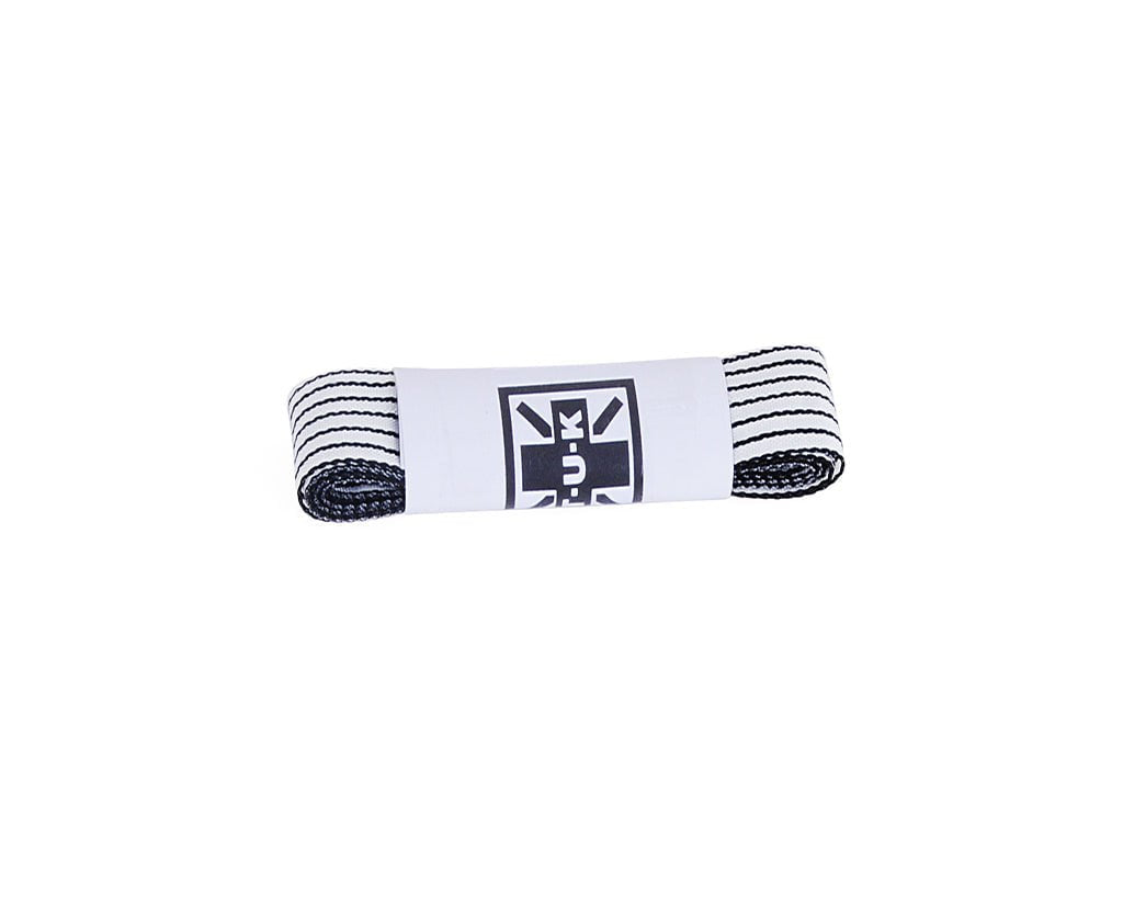 LC058-75-BSF 75 CM Black & White Stripe Flat Laces LC058-75-BSF-OS - T.U.K. Shoes