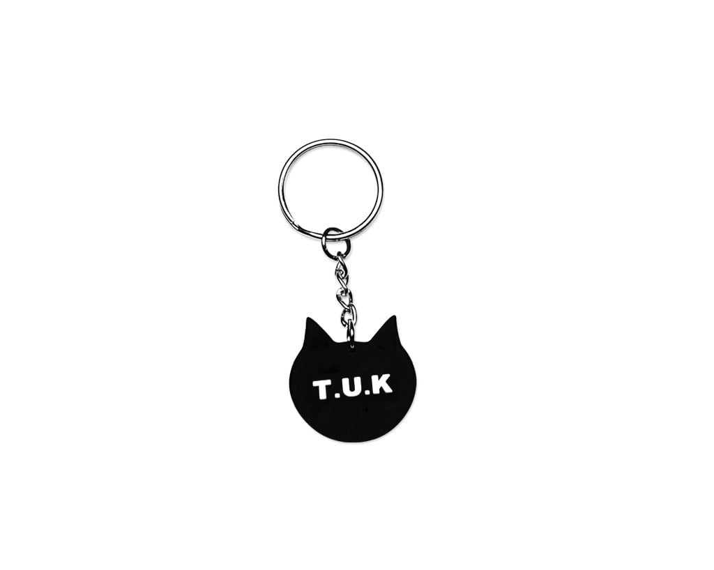 P0083 Kitty Face Keychain P0083-OS - T.U.K. Shoes