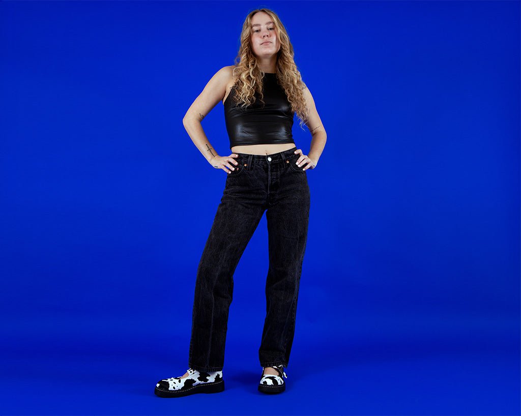 T2351 Cow Print Mary Jane - T.U.K. Shoes
