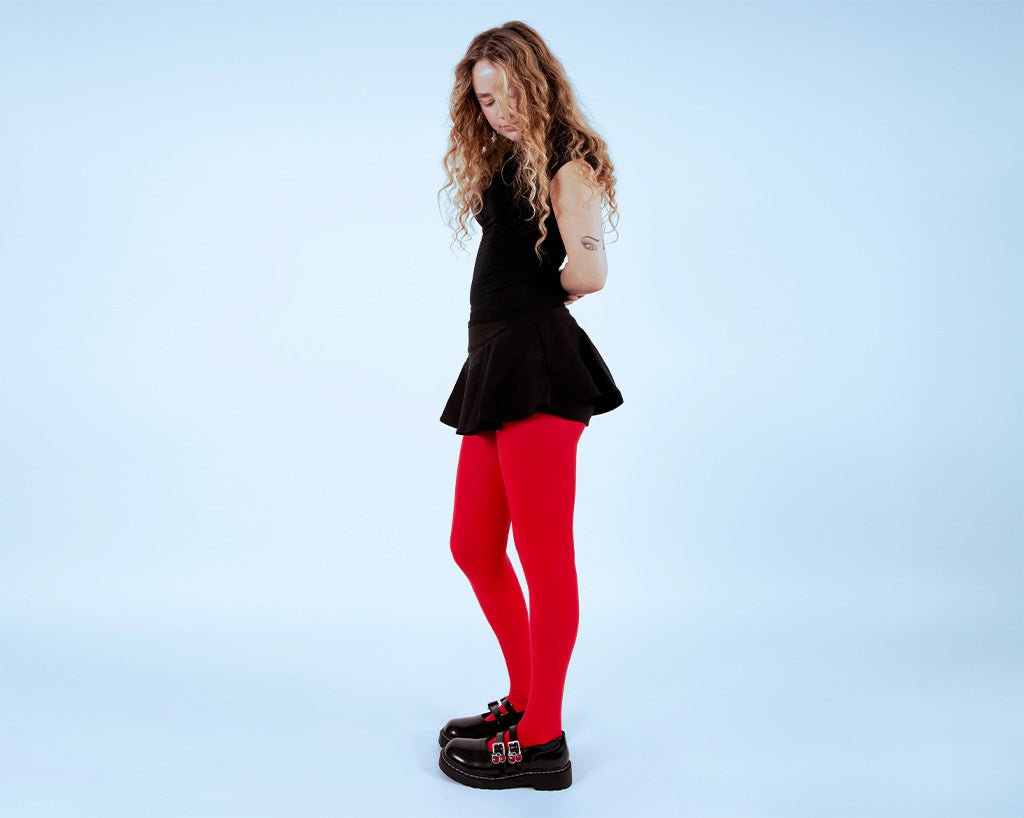T2345 Black Leather Cherry Buckle Mary Jane - T.U.K. Shoes