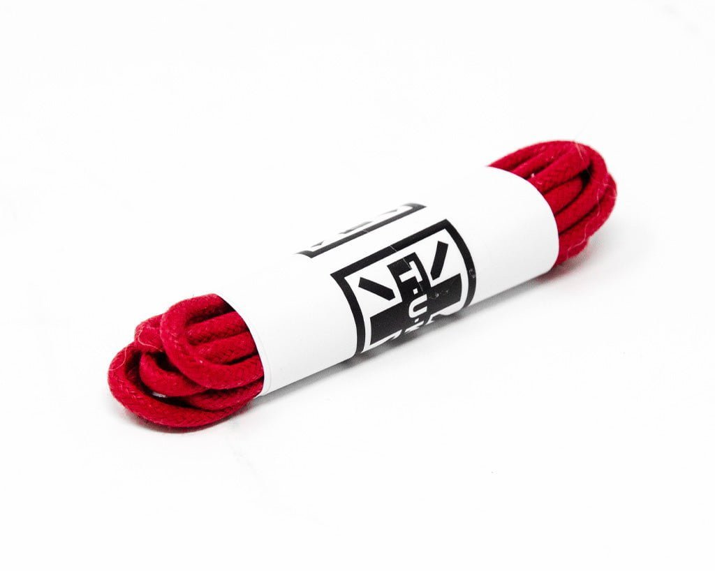 LC006-75-RED 75 CM Red Round Laces LC006-75-RED-OS - T.U.K. Shoes