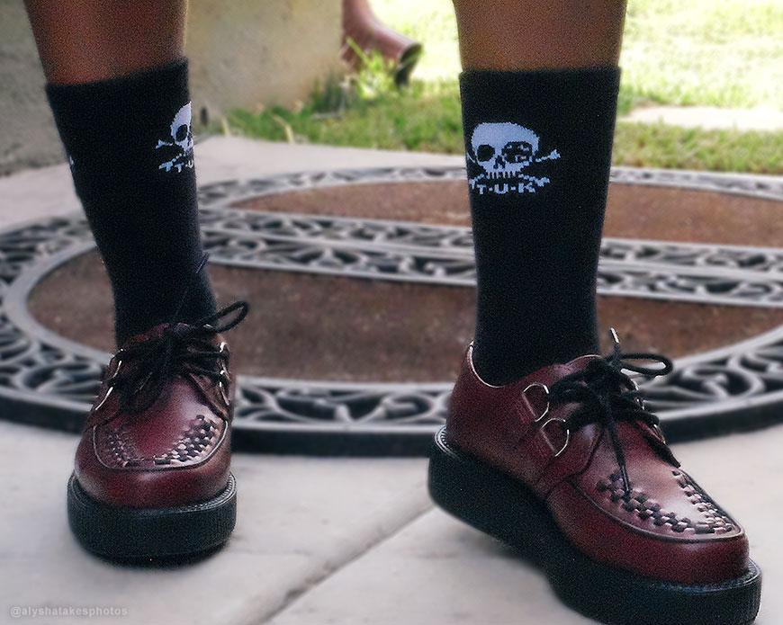 TSK1034 Black T.U.K. Skull Logo Women’s Sock TSK1034-OS - T.U.K. Shoes