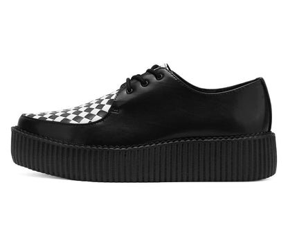 Black & White Woven TUKskin Mondo Pointed Creeper - T.U.K. Shoes