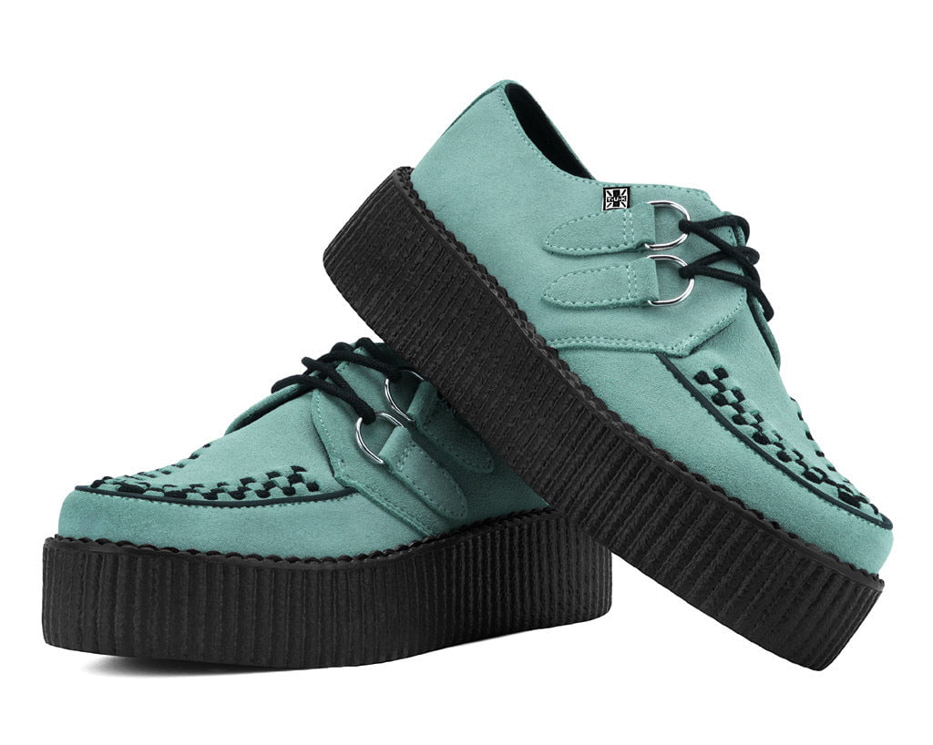 V3466 Pale Blue Suede Viva Mondo Creeper - T.U.K. Shoes