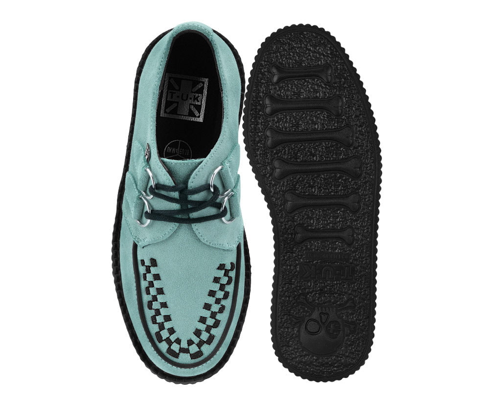 V3466 Pale Blue Suede Viva Mondo Creeper - T.U.K. Shoes