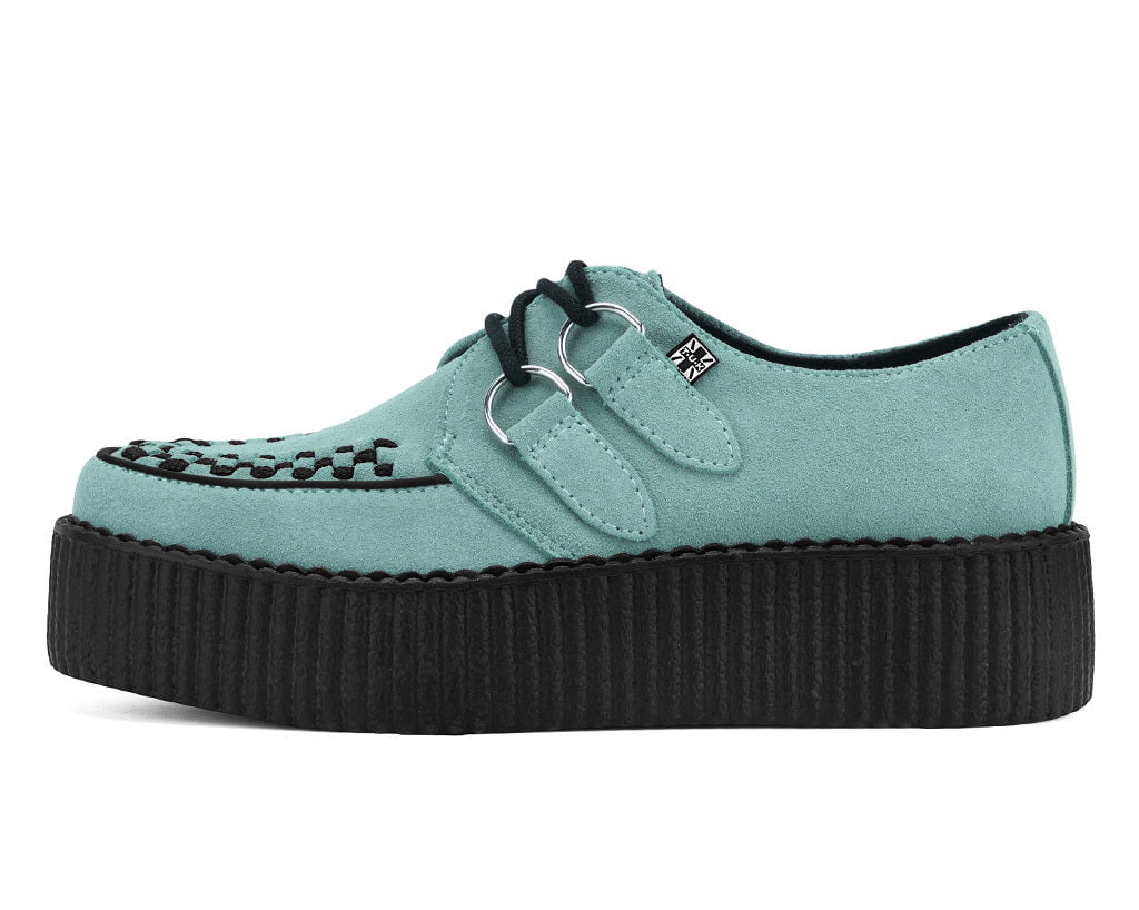 V3466 Pale Blue Suede Viva Mondo Creeper - T.U.K. Shoes