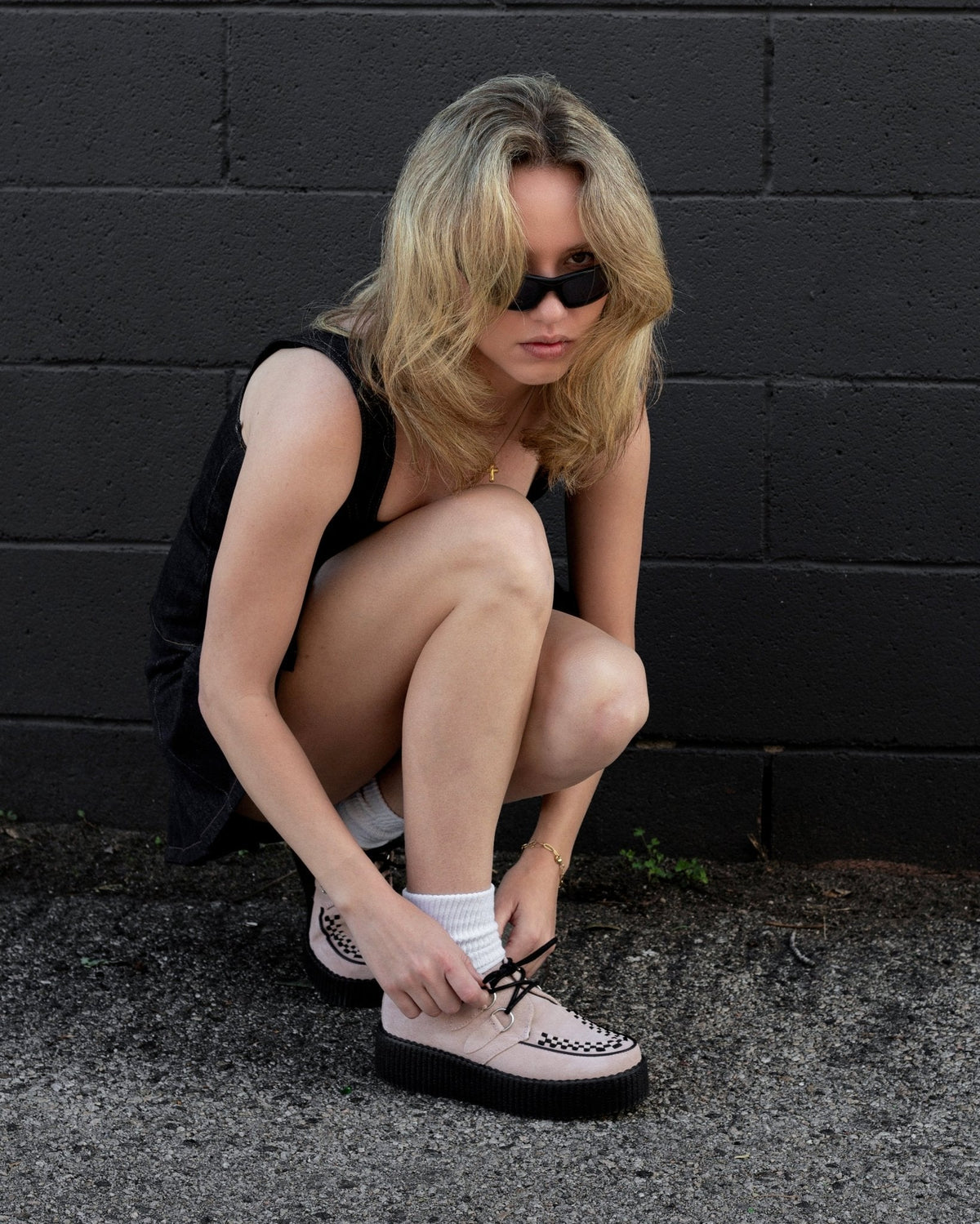 V3467 Misty Rose Suede Viva Mondo Creeper - T.U.K. Shoes