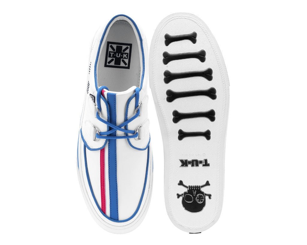 A3480 White TUKSkin Racing Creeper Sneaker - T.U.K. Shoes