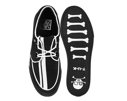 A3479 Black Suede Racing Creeper Sneaker - T.U.K. Shoes