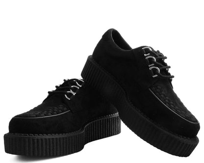 T2262 Black Faux Suede Anarchic Creeper - T.U.K. Shoes
