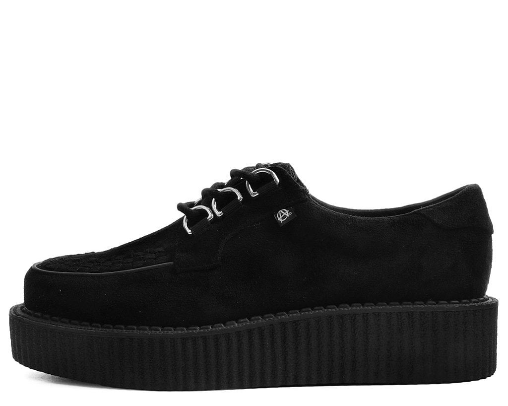 T2262 Black Faux Suede Anarchic Creeper - T.U.K. Shoes