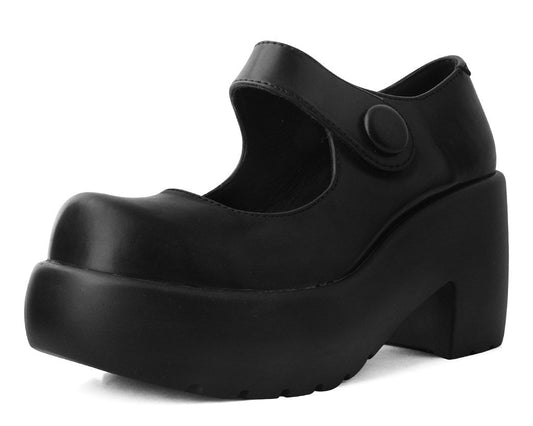 T2302L Black Bubble Anarchic Mary Jane Platform - T.U.K. Shoes