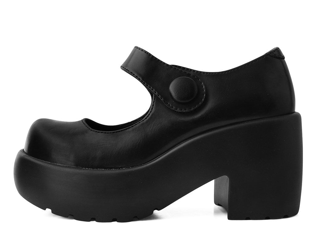 T2302L Black Bubble Anarchic Mary Jane Platform - T.U.K. Shoes