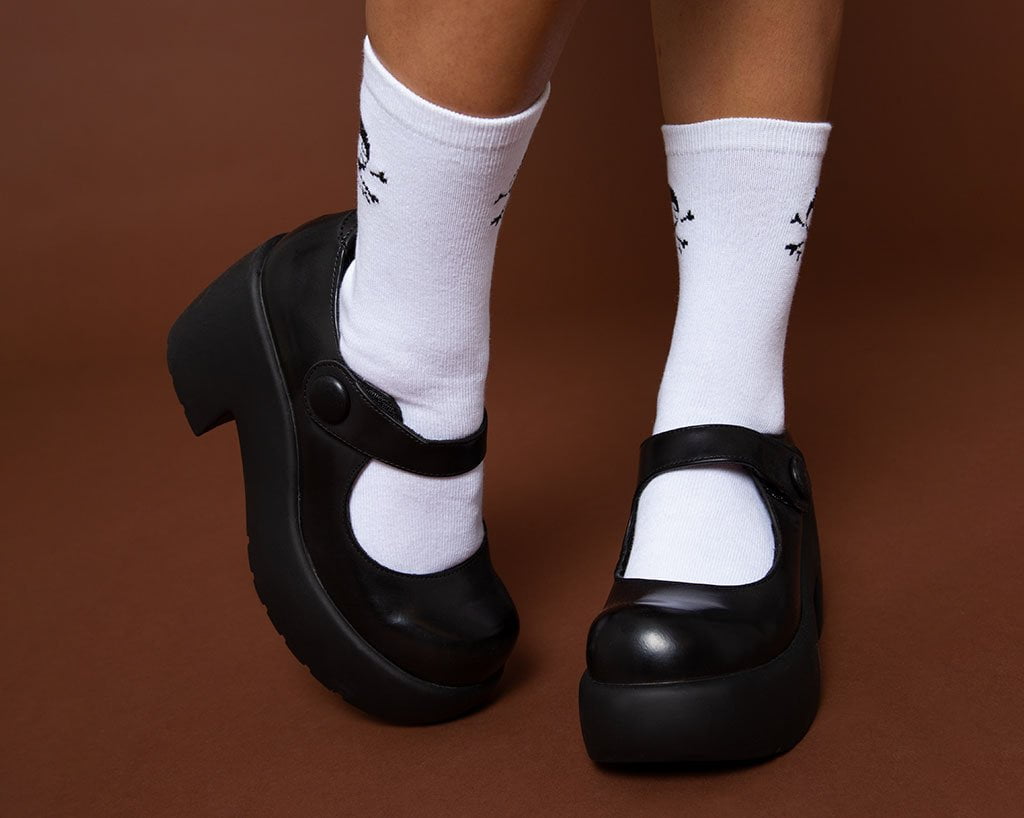 T2302L Black Bubble Anarchic Mary Jane Platform - T.U.K. Shoes