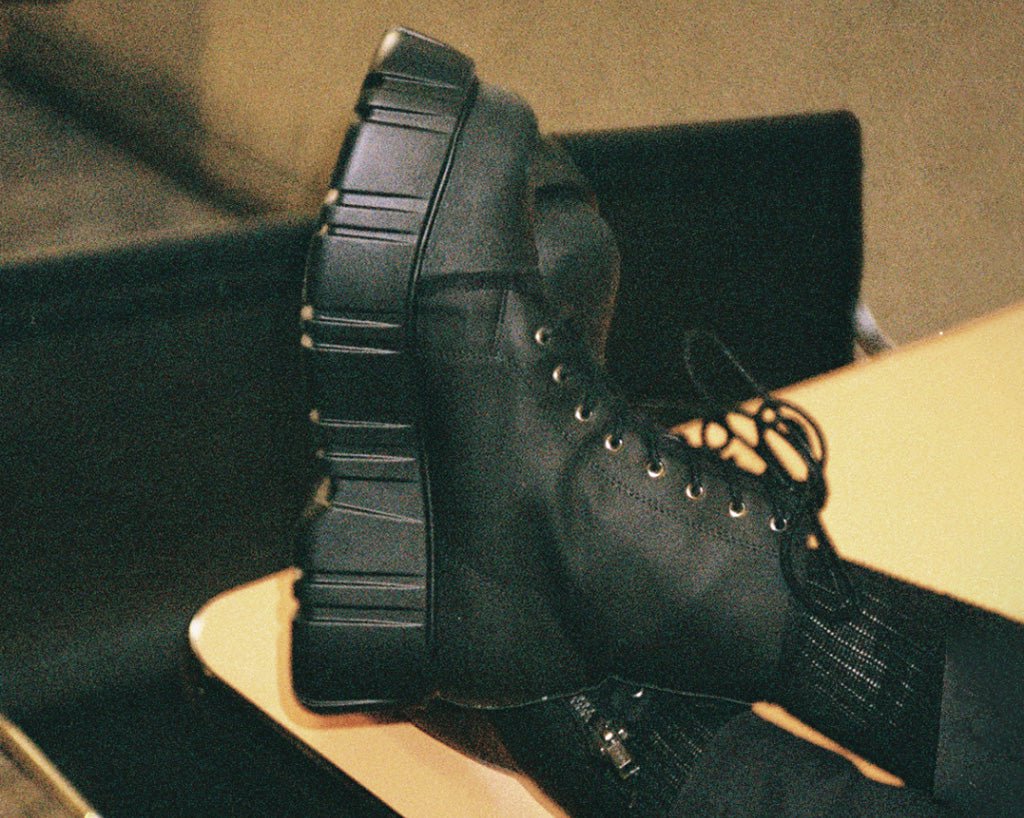 T2331 Black 8-Eye Anarchic Airship Boot - T.U.K. Shoes