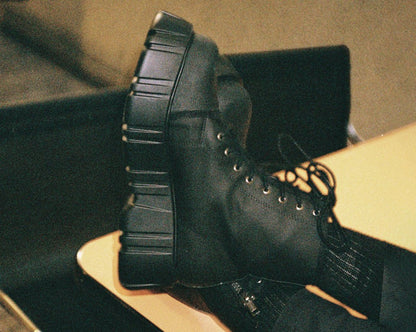 T2331 Black 8-Eye Anarchic Airship Boot - T.U.K. Shoes