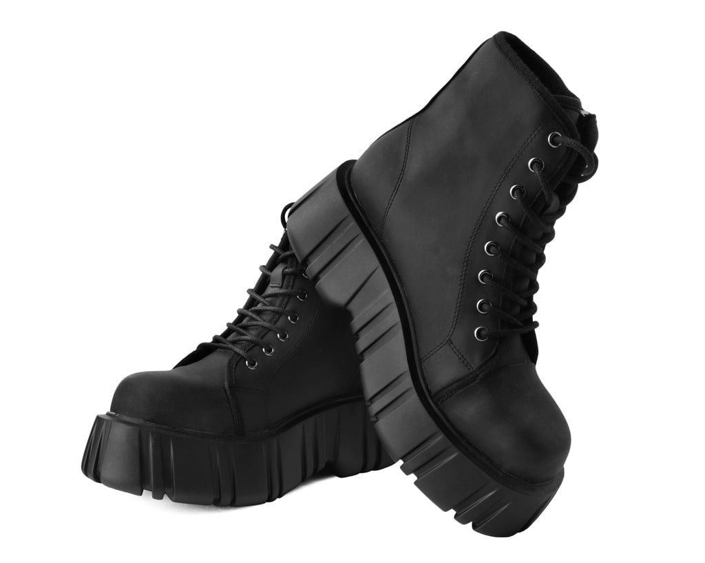 T2331 Black 8-Eye Anarchic Airship Boot - T.U.K. Shoes