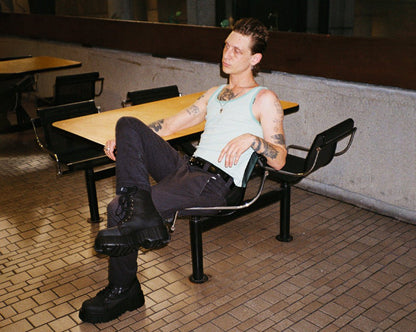 T2331 Black 8-Eye Anarchic Airship Boot - T.U.K. Shoes