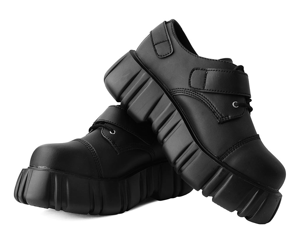 T2324 Black TUKskin™ 2-Buckle Anarchic Airship Gibson - T.U.K. Shoes