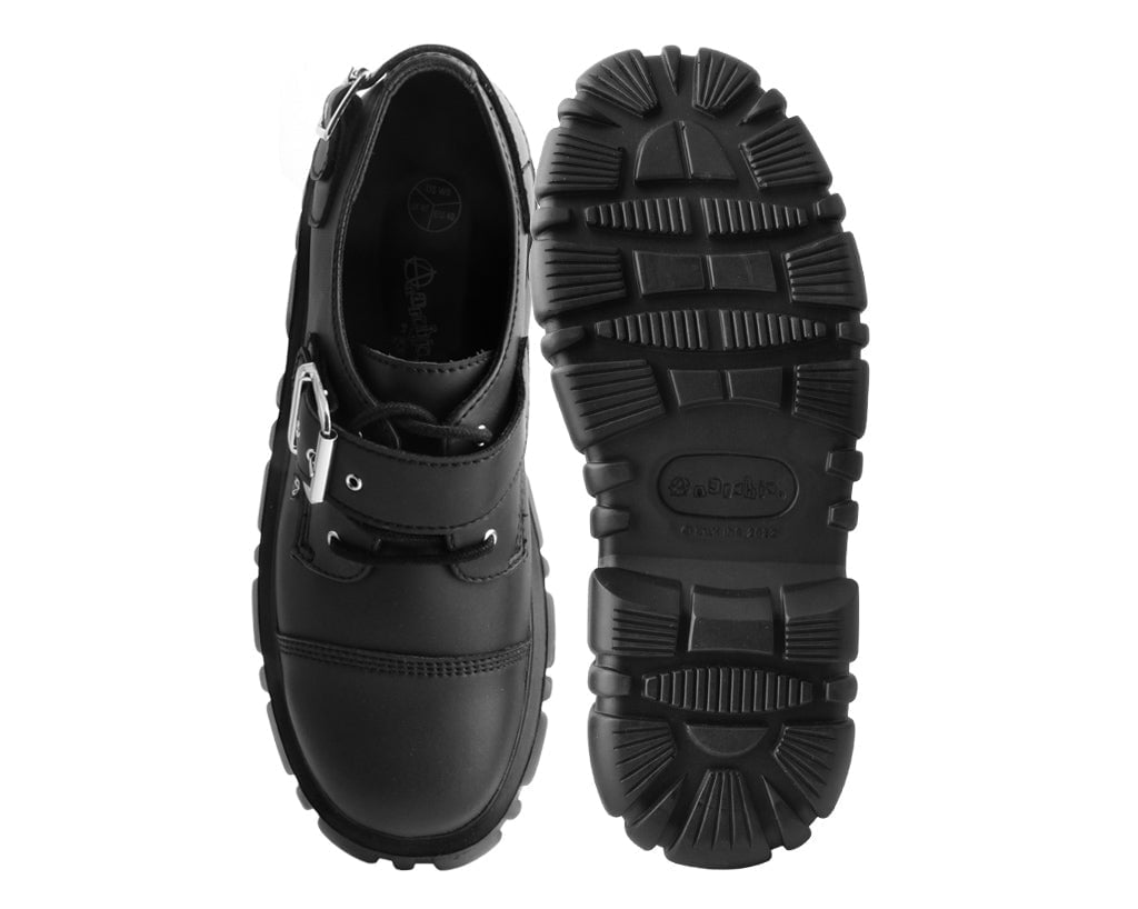 T2324 Black TUKskin™ 2-Buckle Anarchic Airship Gibson - T.U.K. Shoes
