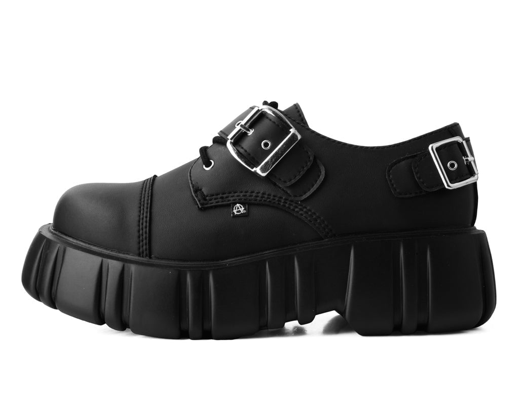 T2324 Black TUKskin™ 2-Buckle Anarchic Airship Gibson - T.U.K. Shoes
