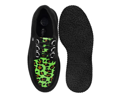T2370 Black & Green Leopard Anarchic Creeper - T.U.K. Shoes