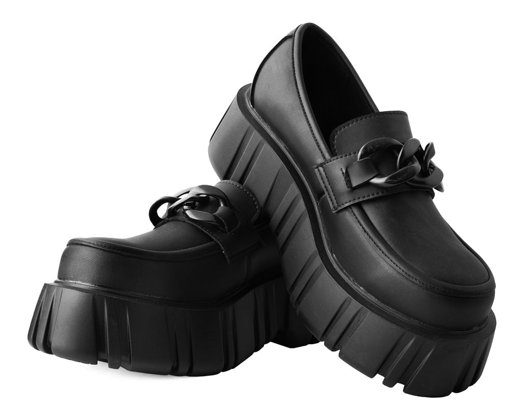 T2333 Black TUKskin™ Anarchic Airship Chain Loafer - T.U.K. Shoes