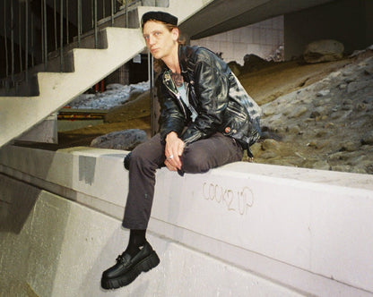 T2333 Black TUKskin™ Anarchic Airship Chain Loafer - T.U.K. Shoes