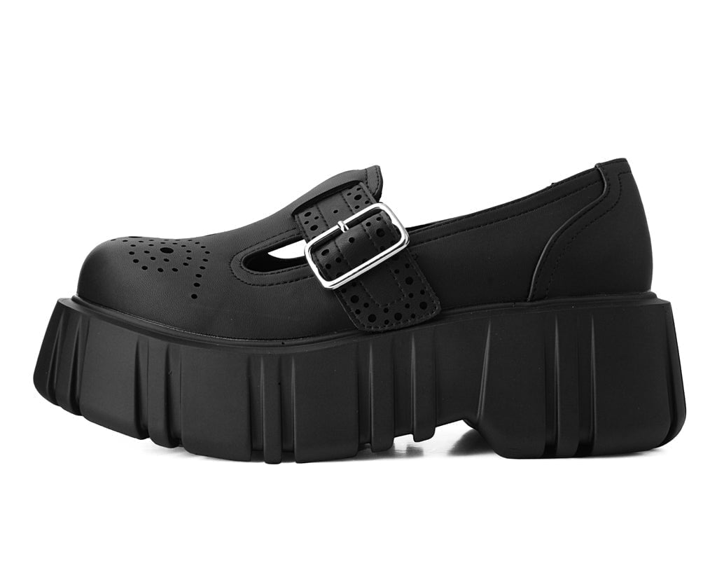 T2334 Black TUKskin™ T-Bar Anarchic Airship Brogue - T.U.K. Shoes