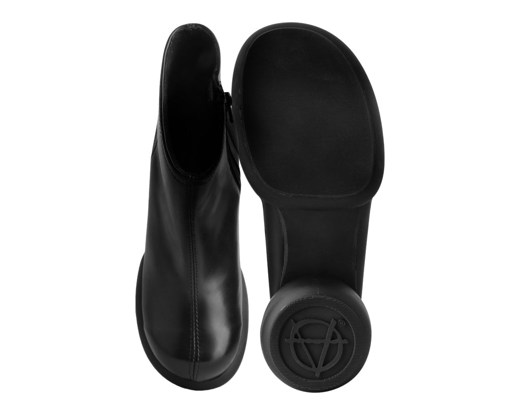 T2317L Black Burnished Bubble II Anarchic Zip Boot - T.U.K. Shoes
