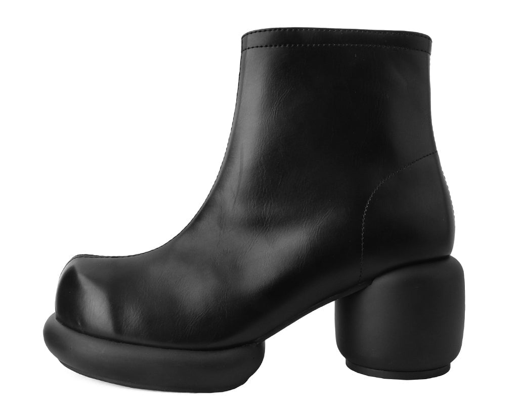 T2317L Black Burnished Bubble II Anarchic Zip Boot - T.U.K. Shoes