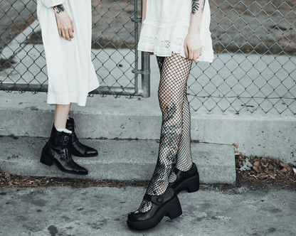 T2301L Black Victorian Anarchic 6-Buckle Pointed Boot - T.U.K. Shoes