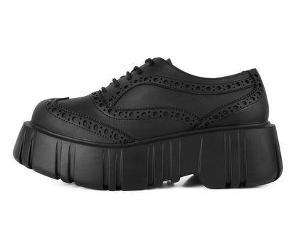 T2337 Black TUKskin™ Anarchic Airship Brogue - T.U.K. Shoes