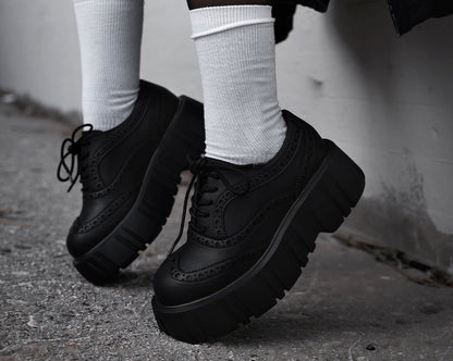 T2337 Black TUKskin™ Anarchic Airship Brogue - T.U.K. Shoes