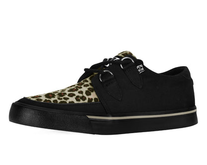 A9181 Black & Leopard Vegan Sneaker - T.U.K. Shoes