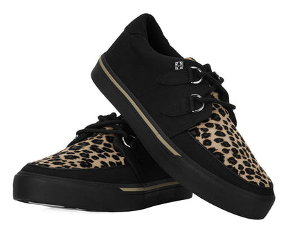 A9181 Black & Leopard Vegan Sneaker - T.U.K. Shoes