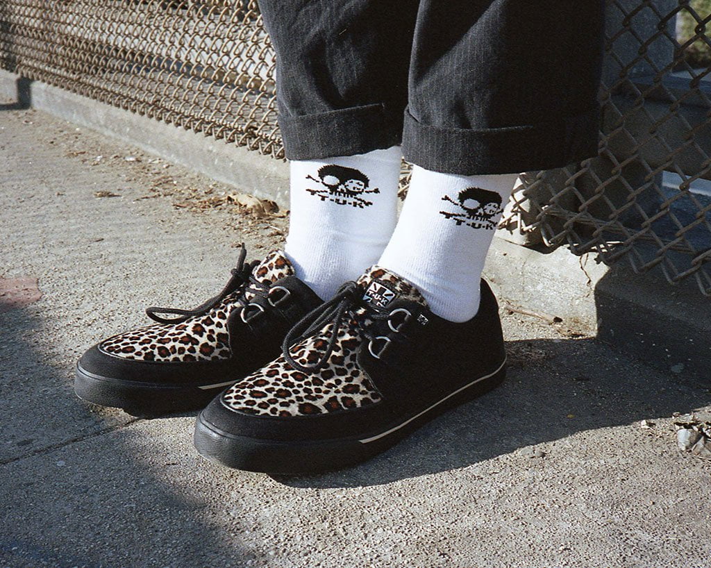 A9181 Black & Leopard Vegan Sneaker - T.U.K. Shoes