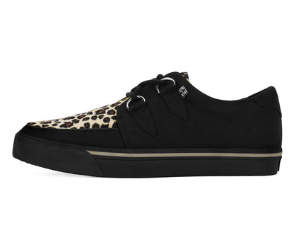 A9181 Black & Leopard Vegan Sneaker - T.U.K. Shoes