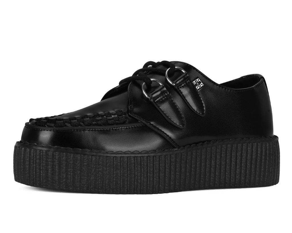 V6802 Black Leather Viva Mondo Creeper - T.U.K. Shoes