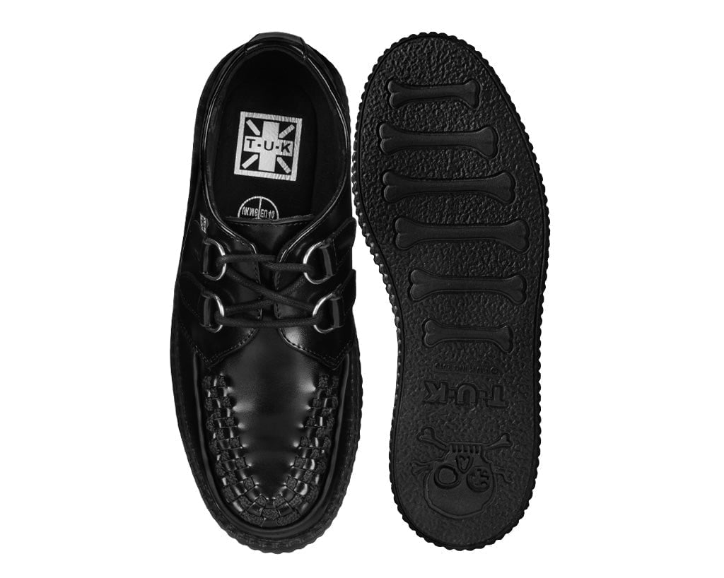 V6802 Black Leather Viva Mondo Creeper - T.U.K. Shoes