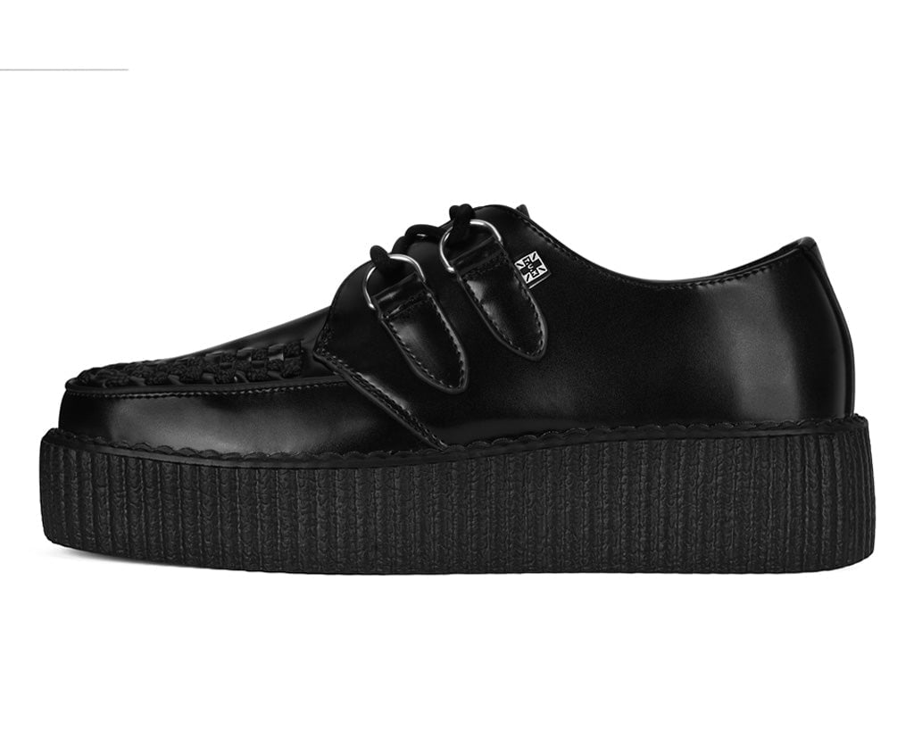 V6802 Black Leather Viva Mondo Creeper - T.U.K. Shoes