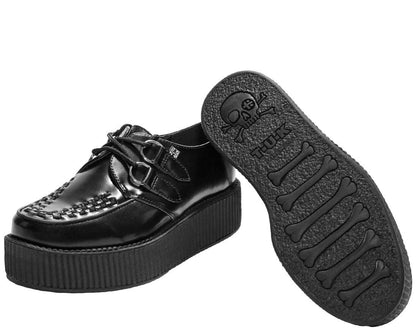 V6802 Black Leather Viva Mondo Creeper - T.U.K. Shoes