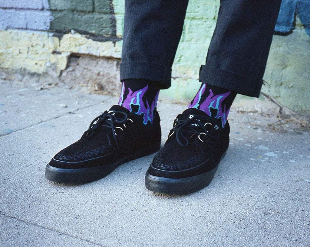 A9178 Black Suede D-Ring Sneaker - T.U.K. Shoes