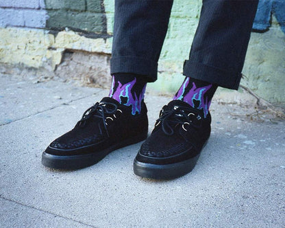 A9178 Black Suede D-Ring Sneaker - T.U.K. Shoes