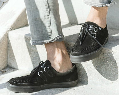 A9178 Black Suede D-Ring Sneaker - T.U.K. Shoes