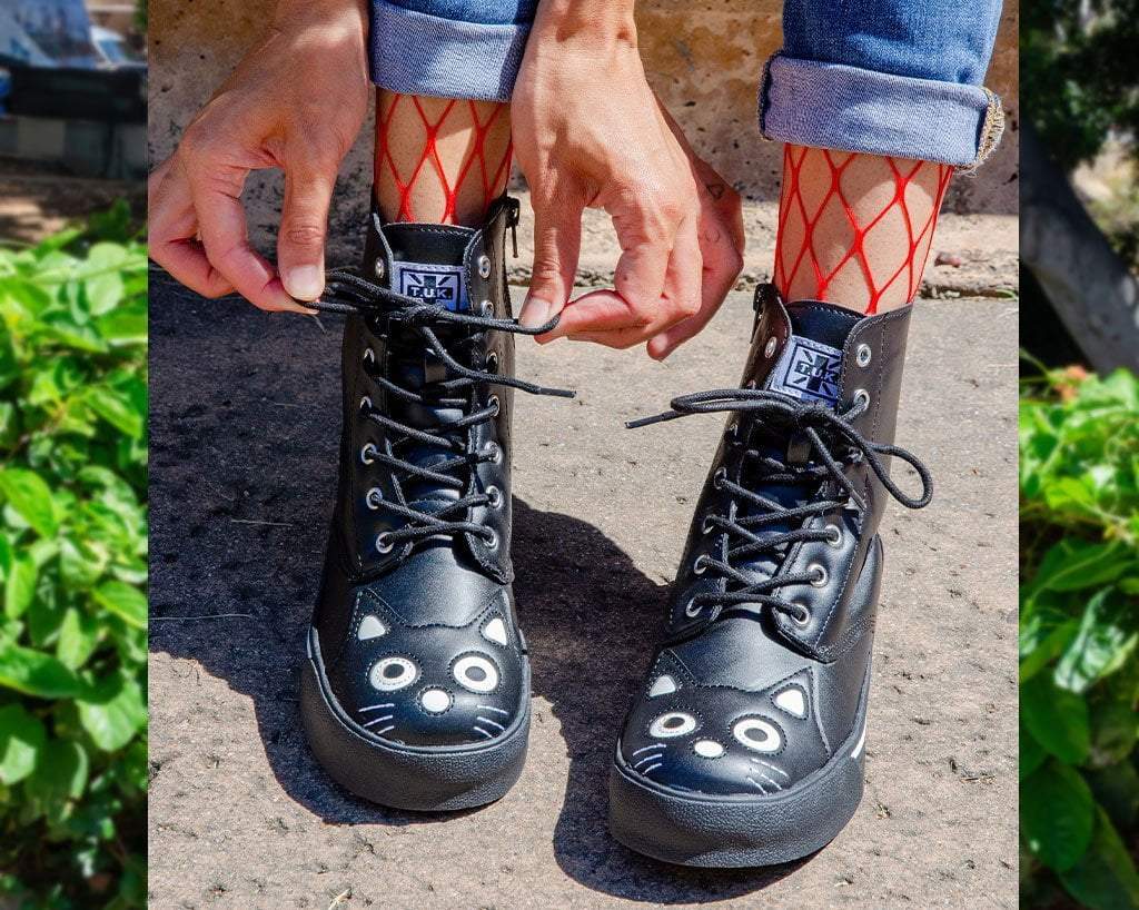 A6570L Black Kitty Sneaker Boot - T.U.K. Shoes