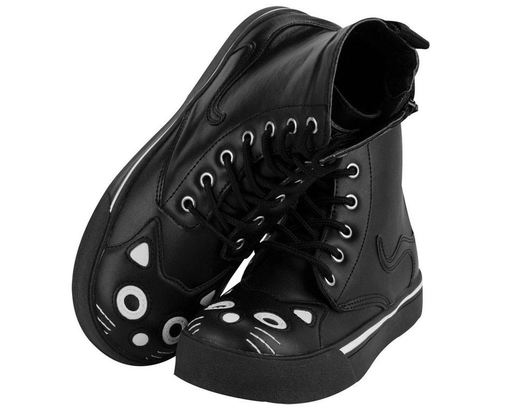 A6570L Black Kitty Sneaker Boot - T.U.K. Shoes
