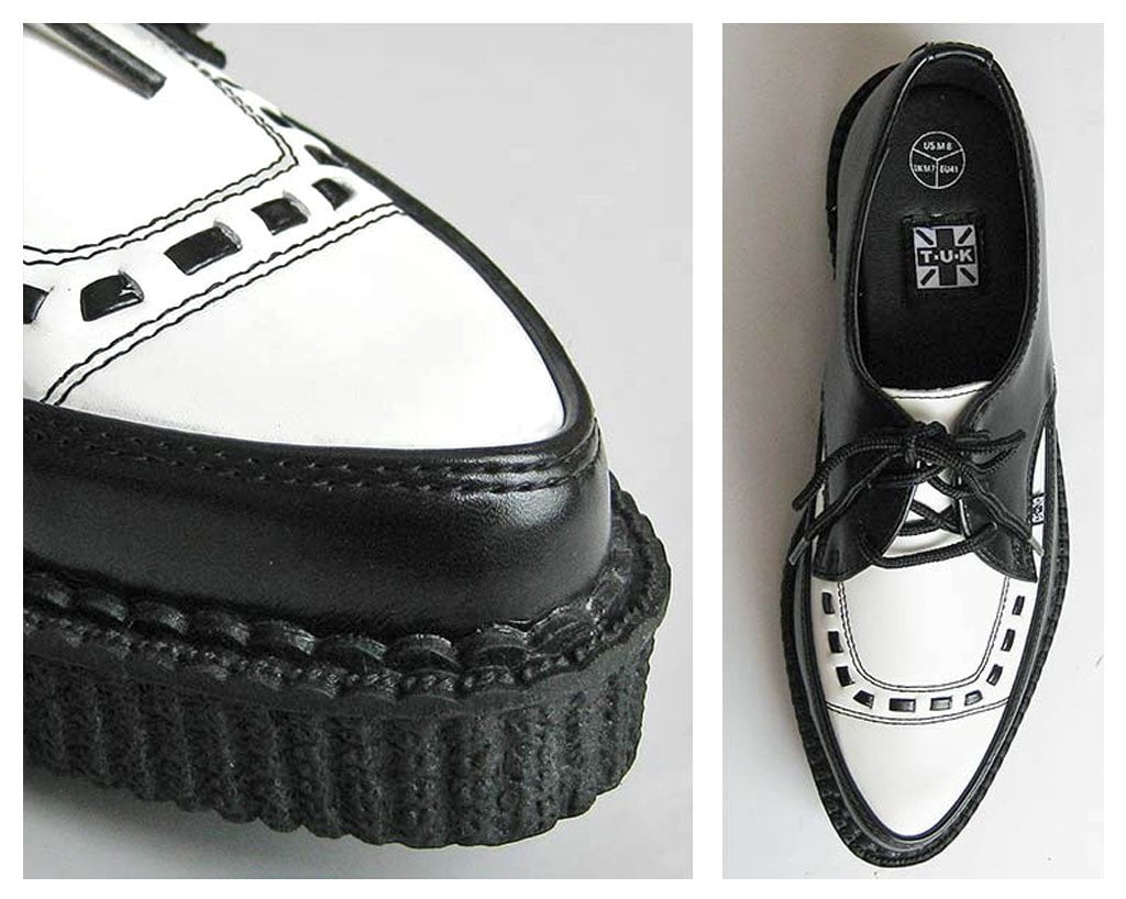 A8140 Two-tone Pointed Creepers - T.U.K. Shoes