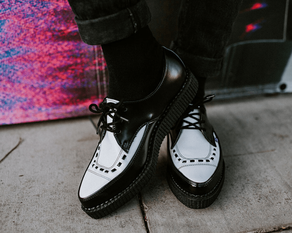 A8140 Two-tone Pointed Creepers - T.U.K. Shoes